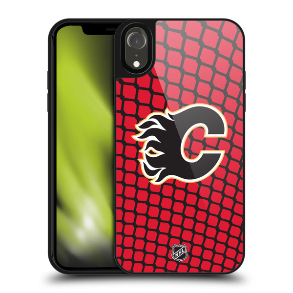 NHL Calgary Flames Net Pattern Gel Armour Case For Apple iPhone XR