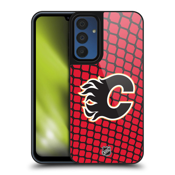 NHL Calgary Flames Net Pattern Gel Armour Case For Samsung Galaxy A15