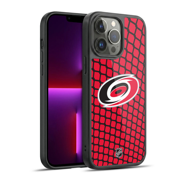NHL Carolina Hurricanes Net Pattern Gel Armour Case For Apple iPhone 13 Pro Max
