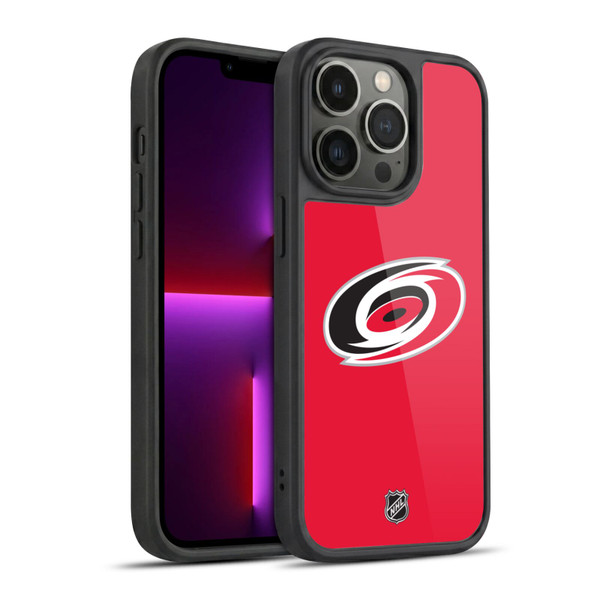 NHL Carolina Hurricanes Plain Gel Armour Case For Apple iPhone 13 Pro