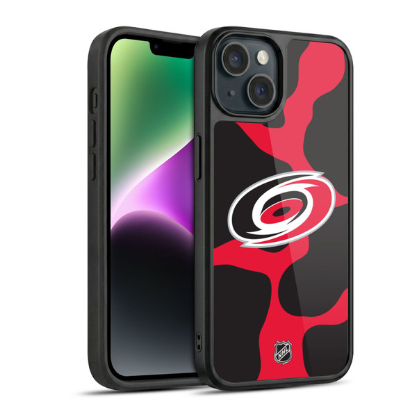 NHL Carolina Hurricanes Cow Pattern Gel Armour Case For Apple iPhone 14