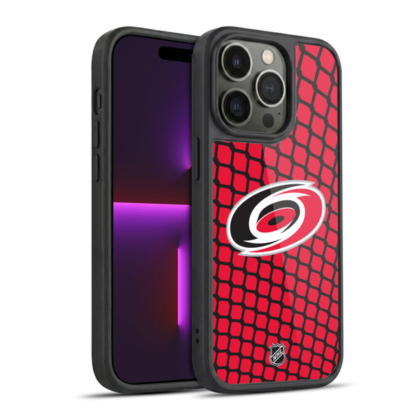 NHL Carolina Hurricanes Net Pattern Gel Armour Case For Apple iPhone 14 Pro