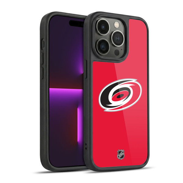 NHL Carolina Hurricanes Plain Gel Armour Case For Apple iPhone 14 Pro