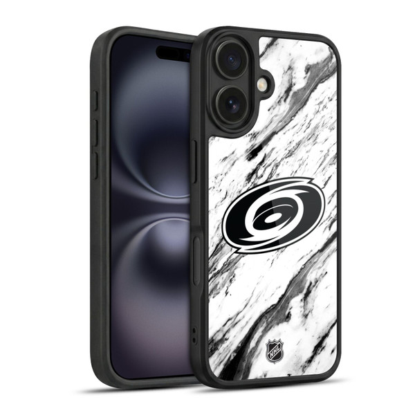 NHL Carolina Hurricanes Marble Gel Armour Case For Apple iPhone 16