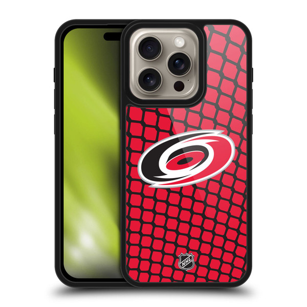 NHL Carolina Hurricanes Net Pattern Gel Armour Case For Apple iPhone 16 Pro