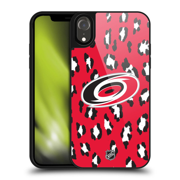 NHL Carolina Hurricanes Leopard Pattern Gel Armour Case For Apple iPhone XR