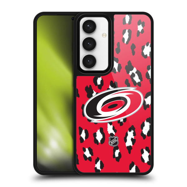NHL Carolina Hurricanes Leopard Pattern Gel Armour Case For Samsung Galaxy S24 5G