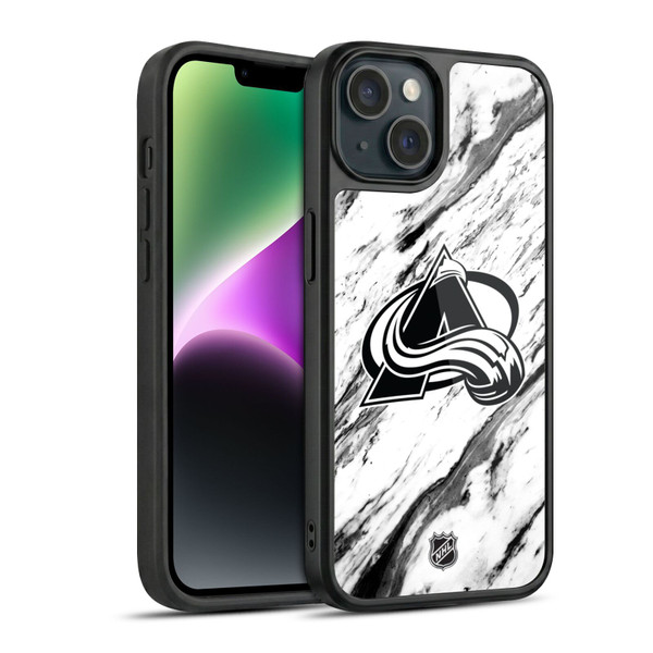 NHL Colorado Avalanche Marble Gel Armour Case For Apple iPhone 14