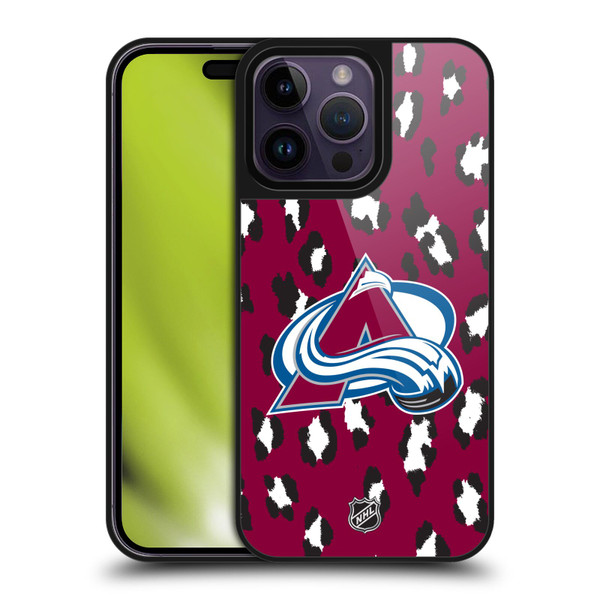 NHL Colorado Avalanche Leopard Pattern Gel Armour Case For Apple iPhone 14 Pro Max