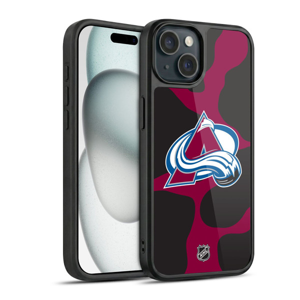 NHL Colorado Avalanche Cow Pattern Gel Armour Case For Apple iPhone 15
