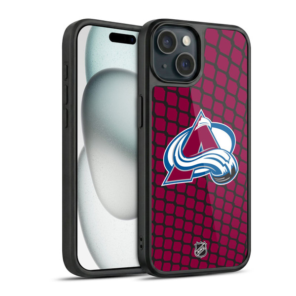 NHL Colorado Avalanche Net Pattern Gel Armour Case For Apple iPhone 15