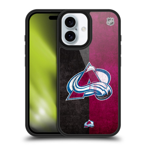 NHL Colorado Avalanche Half Distressed Gel Armour Case For Apple iPhone 16 NHL Colorado Avalanche Half Distressed Gel Armour Case For Apple iPhone 16