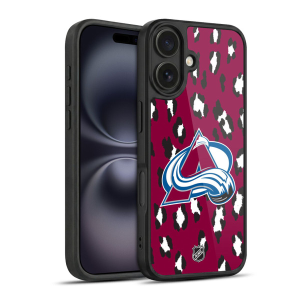 NHL Colorado Avalanche Leopard Pattern Gel Armour Case For Apple iPhone 16