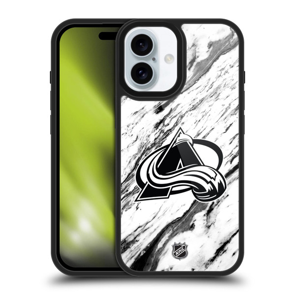 NHL Colorado Avalanche Marble Gel Armour Case For Apple iPhone 16