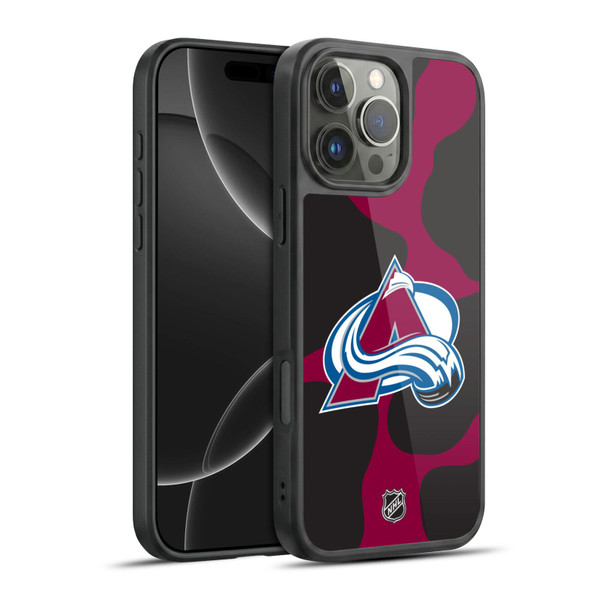 NHL Colorado Avalanche Cow Pattern Gel Armour Case For Apple iPhone 16 Pro Max
