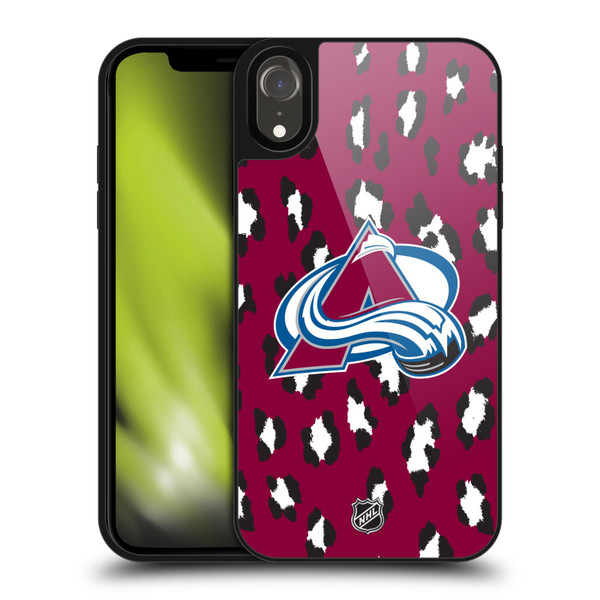 NHL Colorado Avalanche Leopard Pattern Gel Armour Case For Apple iPhone XR