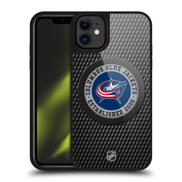 NHL Columbus Blue Jackets Puck Texture Gel Armour Case For Apple iPhone 11