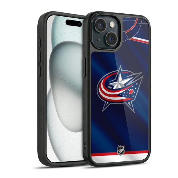 NHL Columbus Blue Jackets Jersey Gel Armour Case For Apple iPhone 15