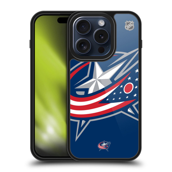 NHL Columbus Blue Jackets Oversized Gel Armour Case For Apple iPhone 15 Pro