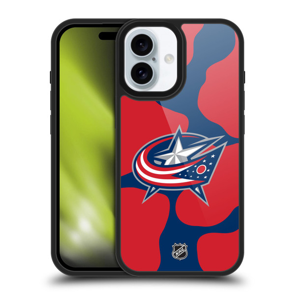 NHL Columbus Blue Jackets Cow Pattern Gel Armour Case For Apple iPhone 16