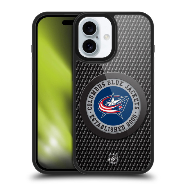 NHL Columbus Blue Jackets Puck Texture Gel Armour Case For Apple iPhone 16