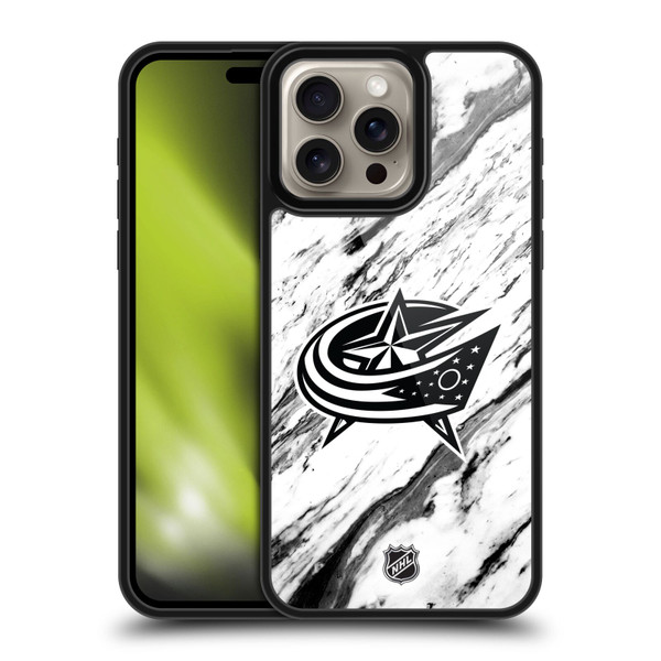 NHL Columbus Blue Jackets Marble Gel Armour Case For Apple iPhone 16 Pro Max NHL Columbus Blue Jackets Marble Gel Armour Case For Apple iPhone 16 Pro Max