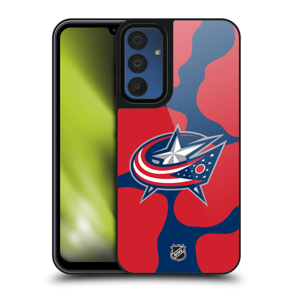 NHL Columbus Blue Jackets Cow Pattern Gel Armour Case For Samsung Galaxy A15