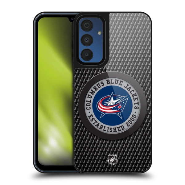 NHL Columbus Blue Jackets Puck Texture Gel Armour Case For Samsung Galaxy A15