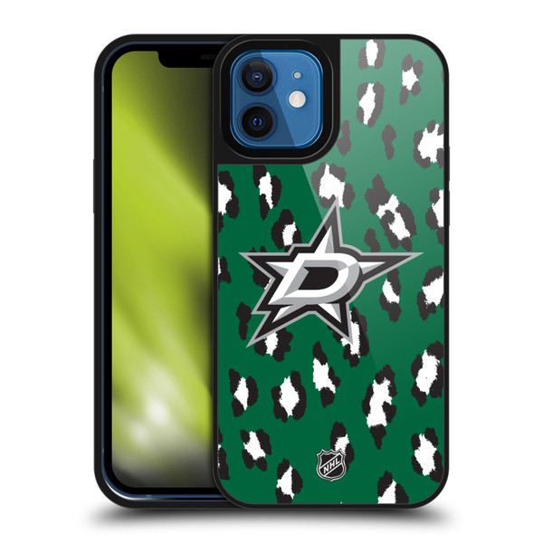 NHL Dallas Stars Leopard Pattern Gel Armour Case For Apple iPhone 12 / iPhone 12 Pro