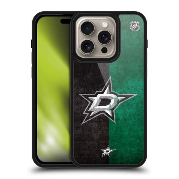 NHL Dallas Stars Half Distressed Gel Armour Case For Apple iPhone 16 Pro