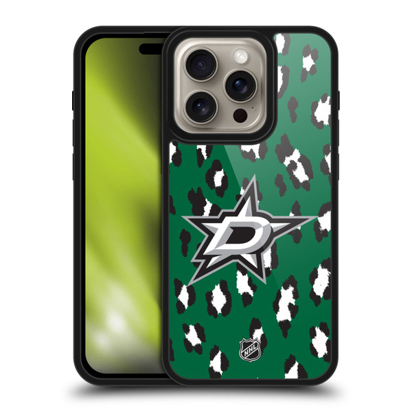 NHL Dallas Stars Leopard Pattern Gel Armour Case For Apple iPhone 16 Pro