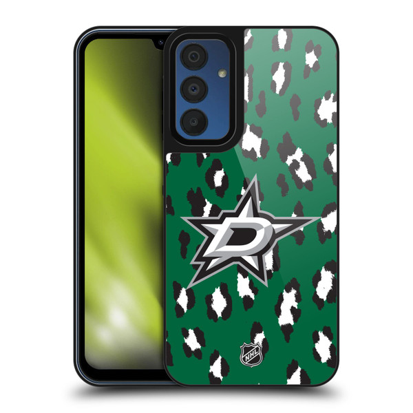 NHL Dallas Stars Leopard Pattern Gel Armour Case For Samsung Galaxy A15