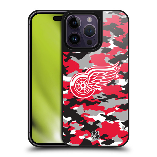 NHL Detroit Red Wings Camouflage Gel Armour Case For Apple iPhone 14 Pro Max NHL Detroit Red Wings Camouflage Gel Armour Case For Apple iPhone 14 Pro Max