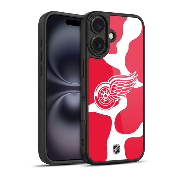 NHL Detroit Red Wings Cow Pattern Gel Armour Case For Apple iPhone 16