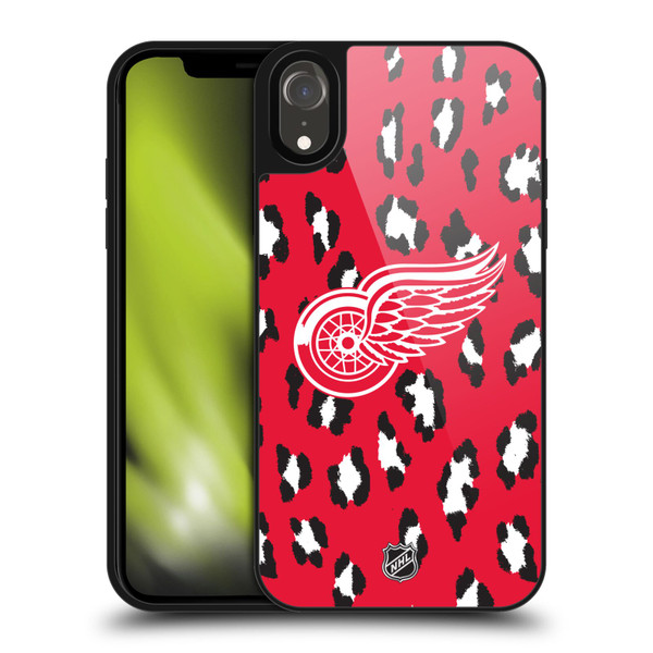 NHL Detroit Red Wings Leopard Pattern Gel Armour Case For Apple iPhone XR