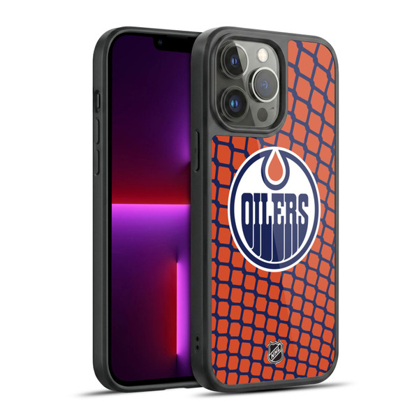 NHL Edmonton Oilers Net Pattern Gel Armour Case For Apple iPhone 13 Pro Max