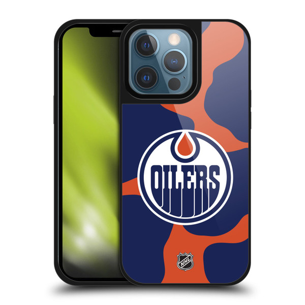 NHL Edmonton Oilers Cow Pattern Gel Armour Case For Apple iPhone 13 Pro