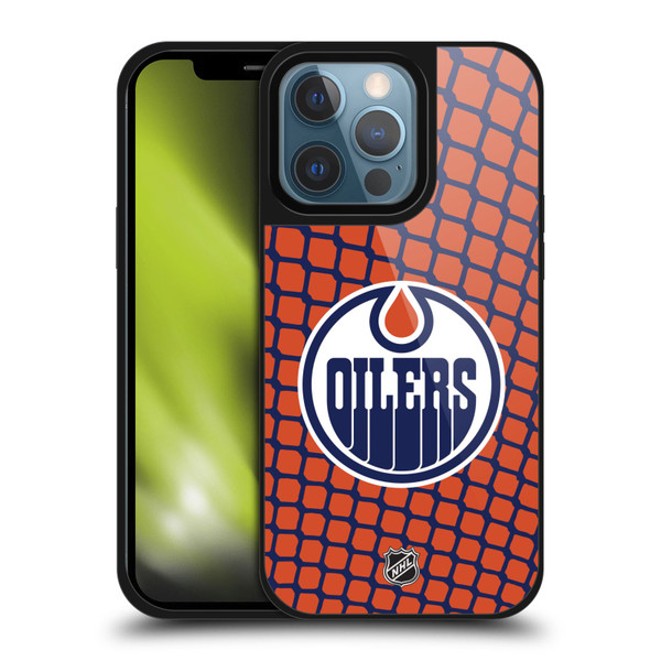 NHL Edmonton Oilers Net Pattern Gel Armour Case For Apple iPhone 13 Pro