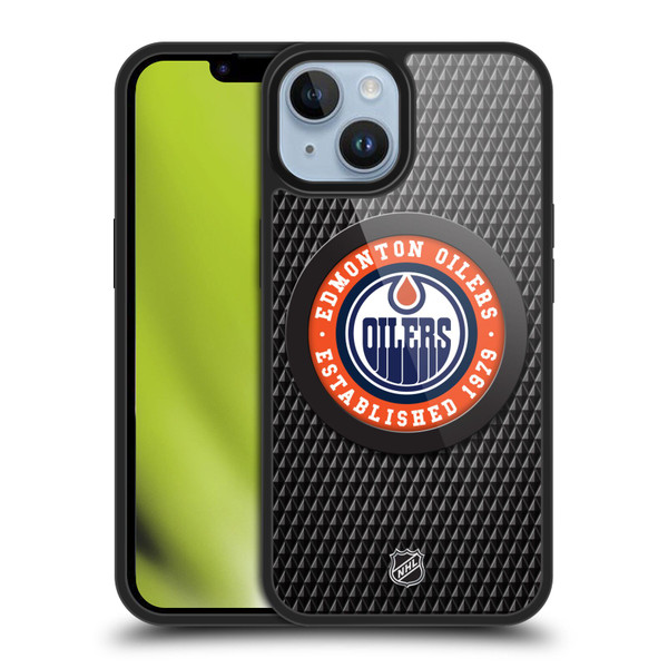 NHL Edmonton Oilers Puck Texture Gel Armour Case For Apple iPhone 14