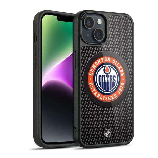 NHL Edmonton Oilers Puck Texture Gel Armour Case For Apple iPhone 14
