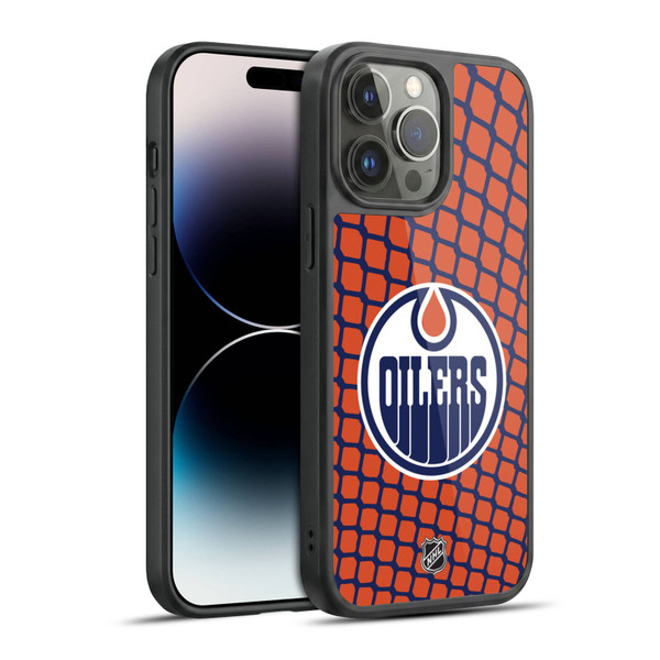 NHL Edmonton Oilers Net Pattern Gel Armour Case For Apple iPhone 14 Pro Max