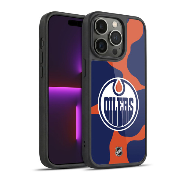 NHL Edmonton Oilers Cow Pattern Gel Armour Case For Apple iPhone 14 Pro