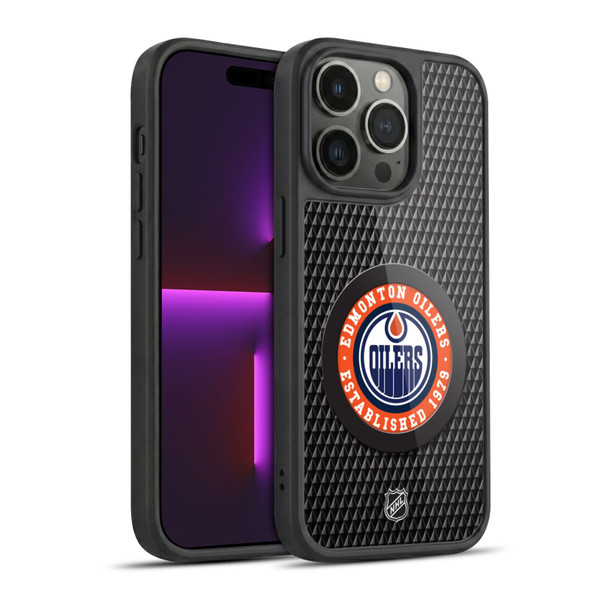 NHL Edmonton Oilers Puck Texture Gel Armour Case For Apple iPhone 14 Pro
