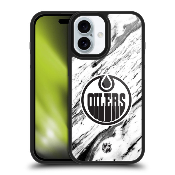NHL Edmonton Oilers Marble Gel Armour Case For Apple iPhone 16