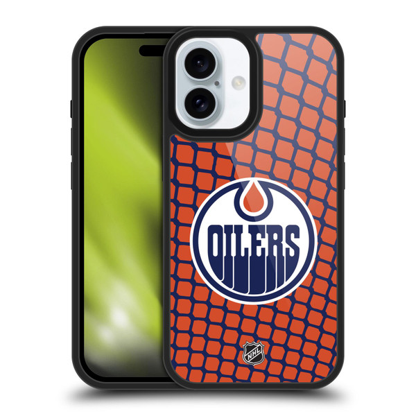 NHL Edmonton Oilers Net Pattern Gel Armour Case For Apple iPhone 16