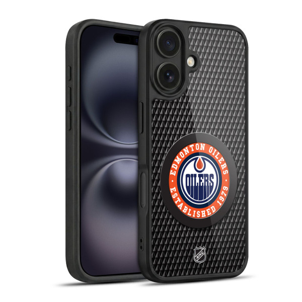 NHL Edmonton Oilers Puck Texture Gel Armour Case For Apple iPhone 16