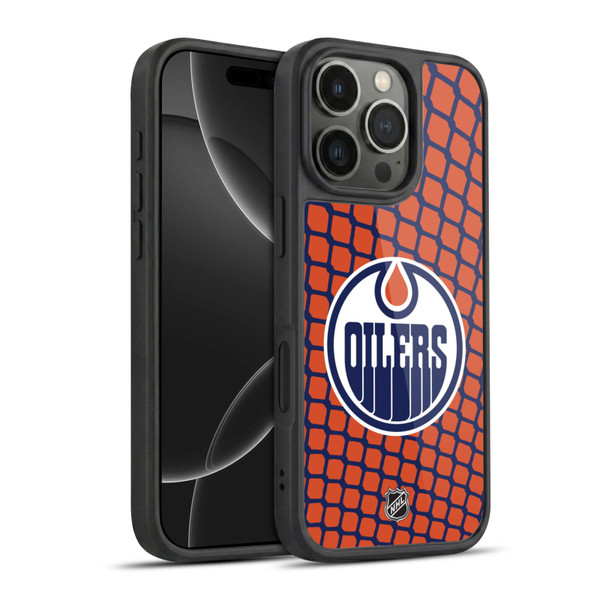 NHL Edmonton Oilers Net Pattern Gel Armour Case For Apple iPhone 16 Pro