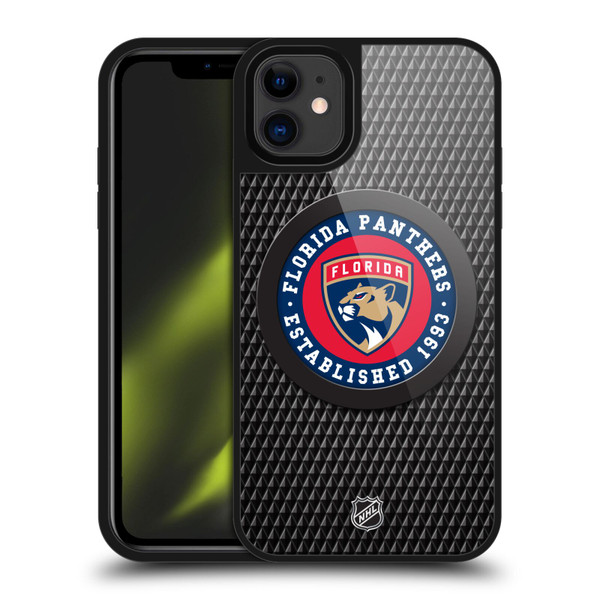 NHL Florida Panthers Puck Texture Gel Armour Case For Apple iPhone 11