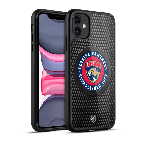 NHL Florida Panthers Puck Texture Gel Armour Case For Apple iPhone 11