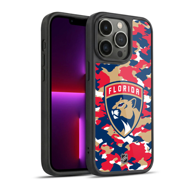 NHL Florida Panthers Camouflage Gel Armour Case For Apple iPhone 13 Pro